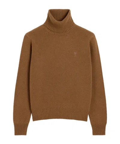 Ami Alexandre Mattiussi Ami Roll-neck Sweater With Ribbed Texture