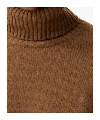 Ami Alexandre Mattiussi Ami Roll-neck Sweater With Ribbed Texture