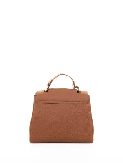 Orciani Sveva Soft S Leather Shoulder Bag With Leather Shoulder Strap