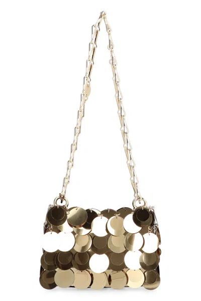 Rabanne Paco  Gold Maxi Sequins Nano Shoulder Bag