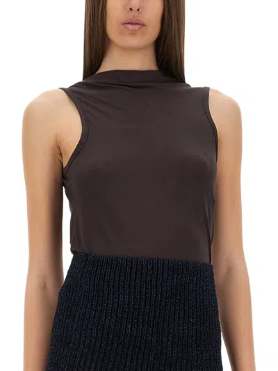 Paloma Wool Brown Micromodal Tops In Brown