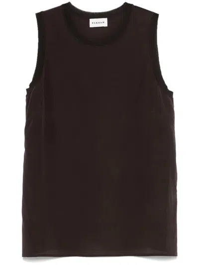 P.a.r.o.s.h Parosh Dark Brown Cotton Shirts In Black