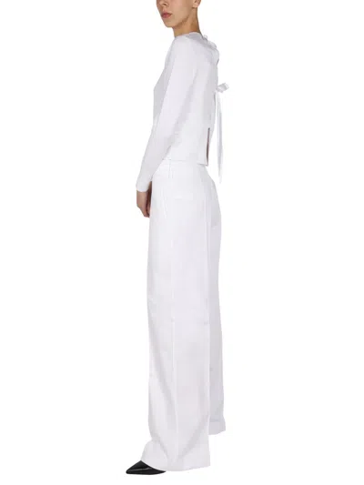 Patou Bow Jersey In White
