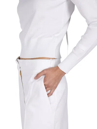 Patou Bow Jersey In White