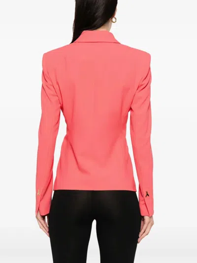 Patrizia Pepe Double-breasted Blazer In Pink