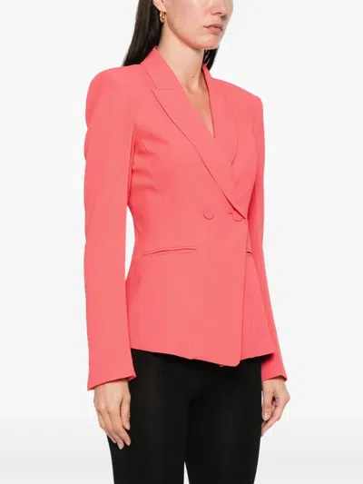 Patrizia Pepe Double-breasted Blazer In Pink