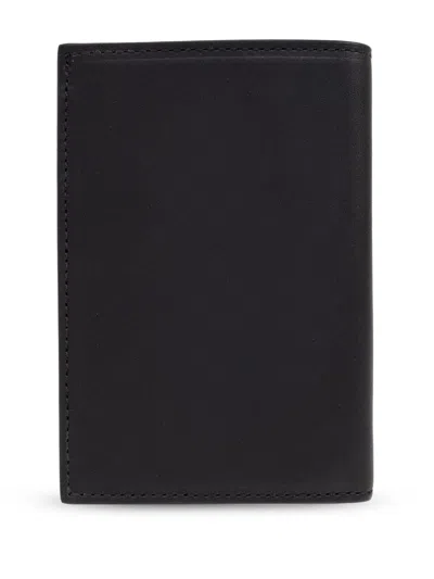 Paul Smith Black Signature Stripe Interior Leather Passport Holder In Black