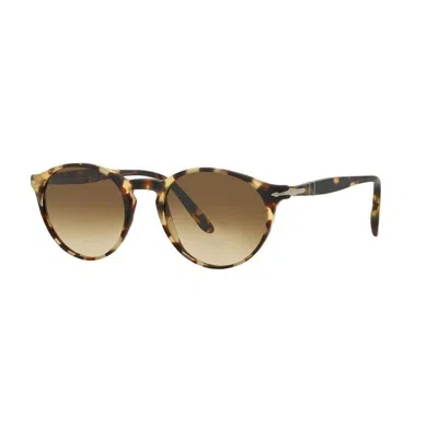 Persol Tortoiseshell-effect Round-frame Sunglasses In Brown