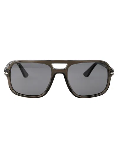 Persol Smoke Acetate Sunglasses In Green