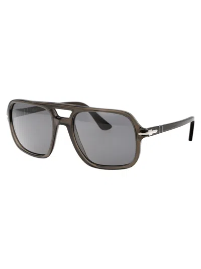 Persol Smoke Acetate Sunglasses In Green