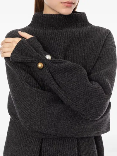 Philosophy Di Lorenzo Serafini High-neck Ribbed Jumper In Gray