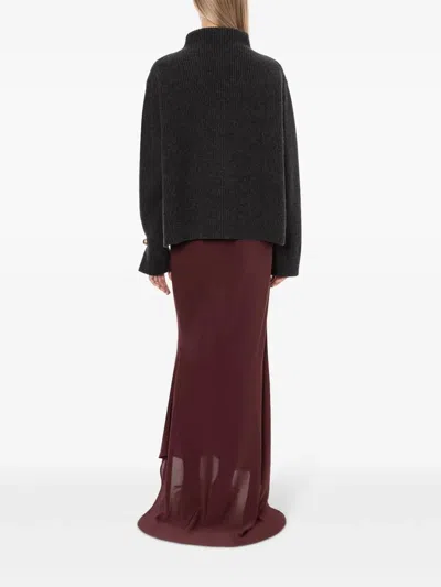 Philosophy Di Lorenzo Serafini High-neck Ribbed Jumper In Gray