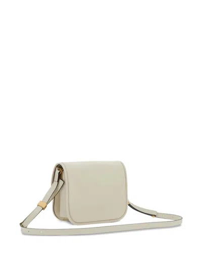 Pinko Structured Shoulder Bag With Gold-tone Bird Embellishments In White