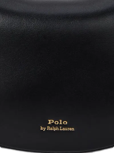 Polo Ralph Lauren Polo Id Small Leather Crossbody Bag In Black