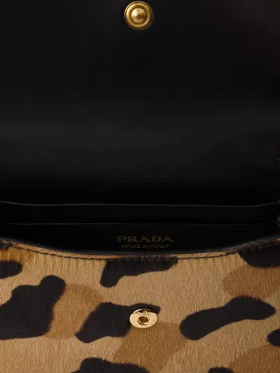 Prada Calfskin Wallet In Animal Print