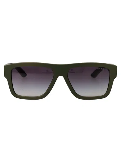Prada Linea Rossa Injected Sunglasses In Black