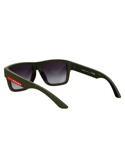 Prada Linea Rossa Injected Sunglasses In Black