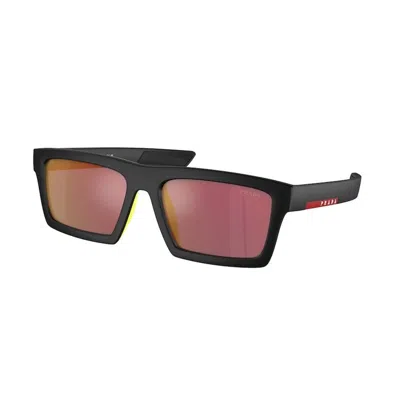 Prada Linea Rossa Man Sunglass Ps A07s In Black