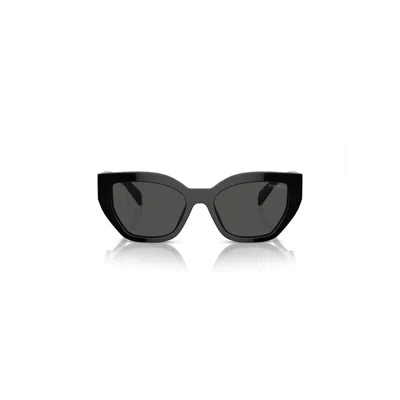 Prada Grey Cat Eye Ladies Sunglasses Pr A09s 1ab5s0 53 In Black