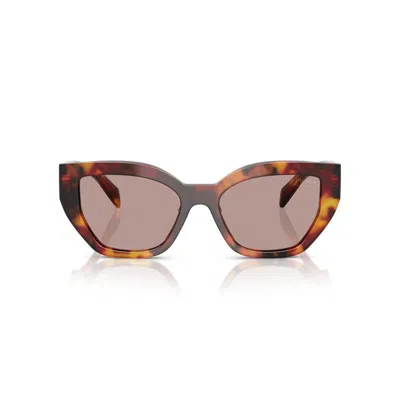 Prada Sunglasses Woman Beige In Brown