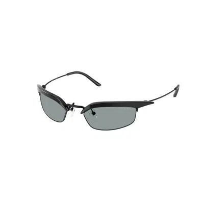 Prada Womens Pr B50s Rectangle-frame Metal Sunglasses Black