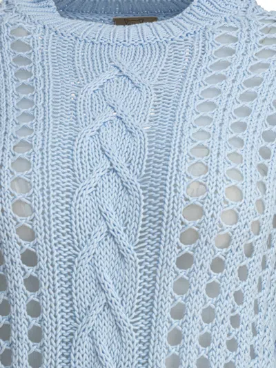 Rakkì Rakki Cotton Light Blue Knitwear In Blue