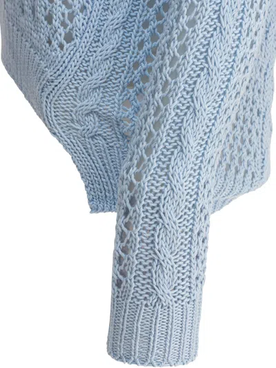 Rakkì Rakki Cotton Light Blue Knitwear In Blue
