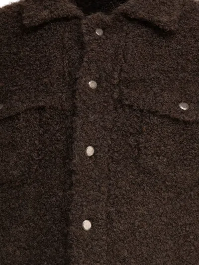 Rakkì Fleece Button Jacket In Brown