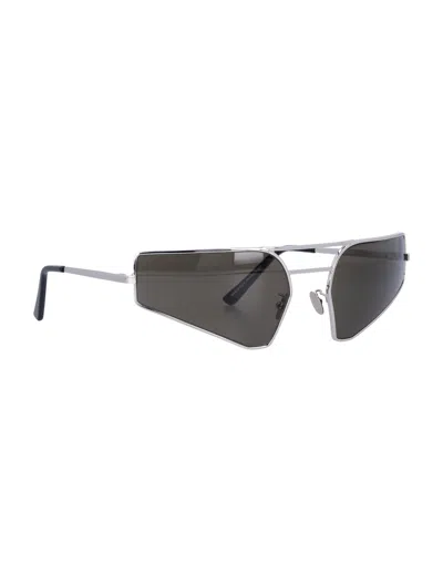 Rick Owens Prong Angular Frame Sunglasses In Metallic