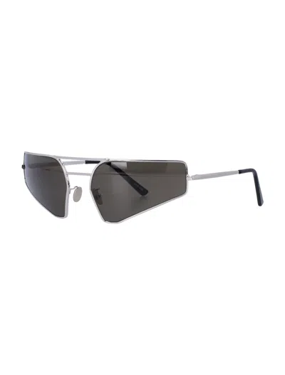 Rick Owens Prong Angular Frame Sunglasses In Metallic