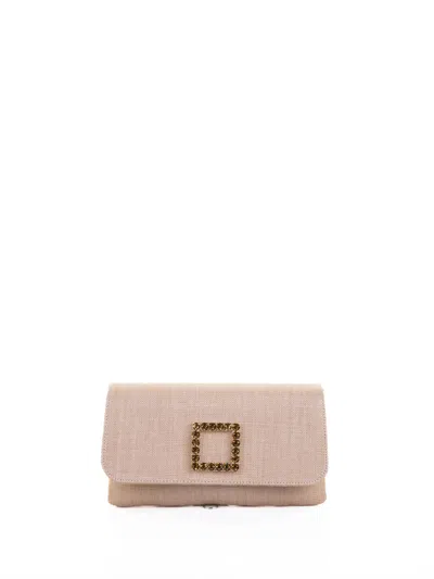 Roberto Festa Tweed Clutch With Accessory