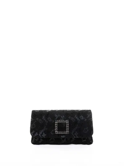 Roberto Festa Tweed Clutch With Accessory