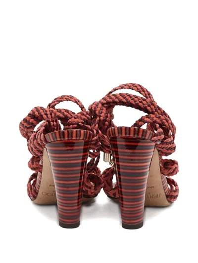 Pre-owned Jimmy Choo Braided Leather Sandals