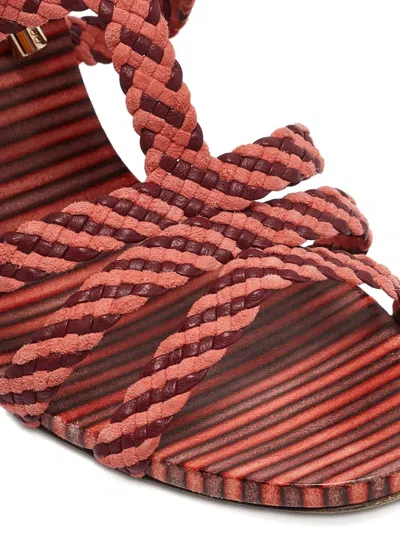 Pre-owned Jimmy Choo Braided Leather Sandals