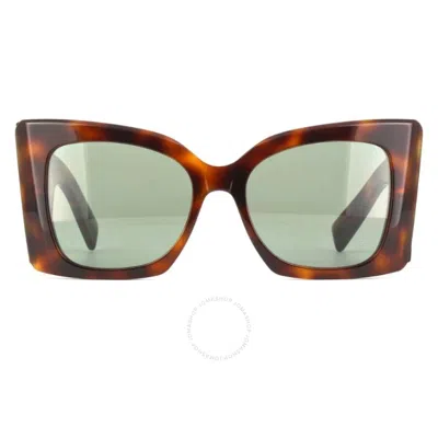 Saint Laurent Green Butterfly Ladies Sunglasses Sl M119/f Blaze 002 53