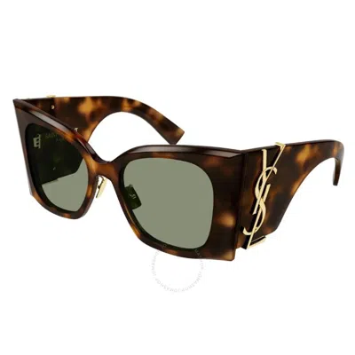 Saint Laurent Green Butterfly Ladies Sunglasses Sl M119/f Blaze 002 53