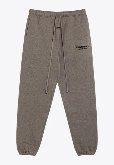 Essentials Logo Track Pants In Gray