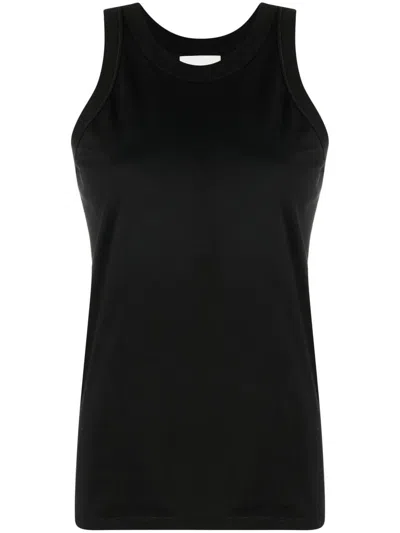 Loulou Studio Round-neck Sleeveless Tank Top In Black