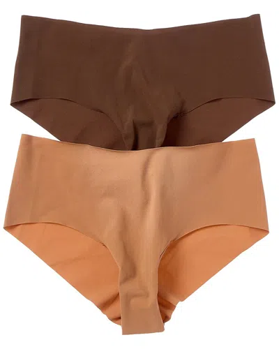 Cosabella 2pk Free Cut Micro Hotpant In Brown