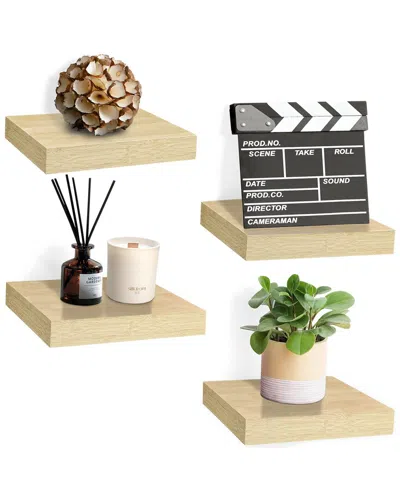 Sorbus Set Of 4 9in Square Floating Shelves