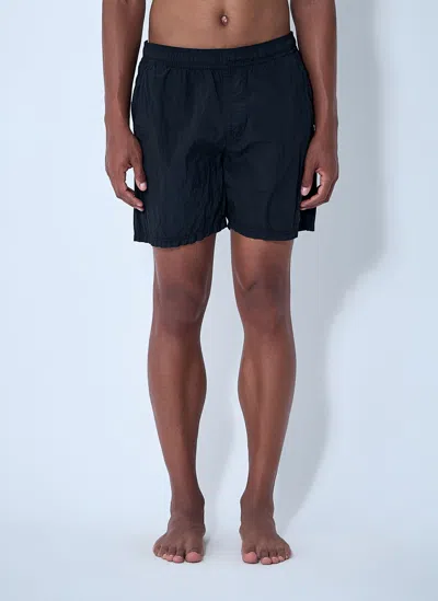 Stone Island Swim Trunks Slim Compass Patch In Black