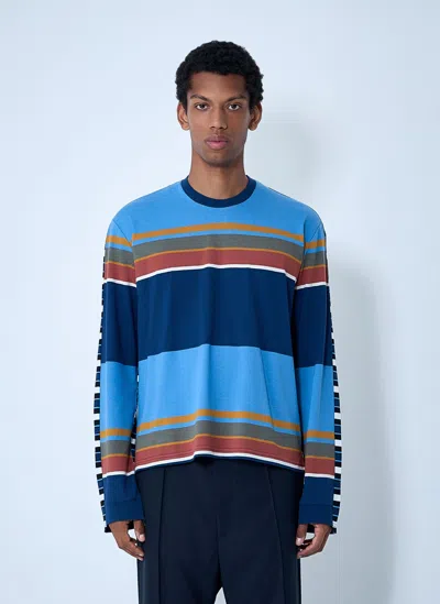 Marni Men Striped Logo Motif T-shirt