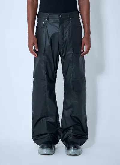 Rick Owens Men Double Cargo Jeans In Black