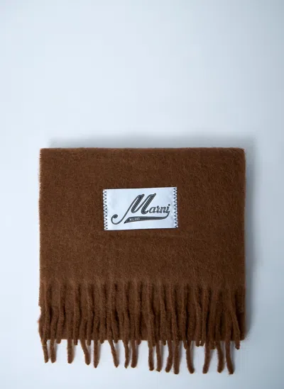 Marni Fringed Wool Scarf