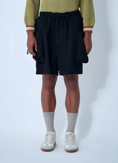 Story Mfg. Salt Cargo Shorts In Black