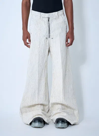 Rick Owens Men Wide Bela Pants In White