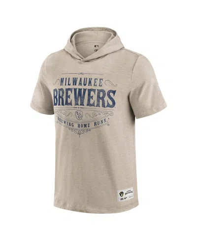 Fanatics Darius Rucker Collection By  Men's Tan Cleveland Guardians Hooded T-shirt In Gray