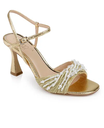 Jewel Badgley Mischka Fanny Ankle Strap Sandal In Gold