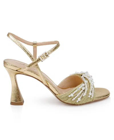 Jewel Badgley Mischka Fanny Ankle Strap Sandal In Gold