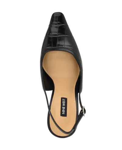 Nine West Orlanda Slingback Pointed Toe Pump In Animal Print